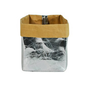 防水紙袋 杜邦紙手提袋創意復古金屬色牛皮紙收納